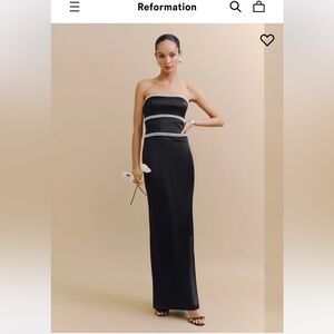 NWT Reformation Black Araminta Dress